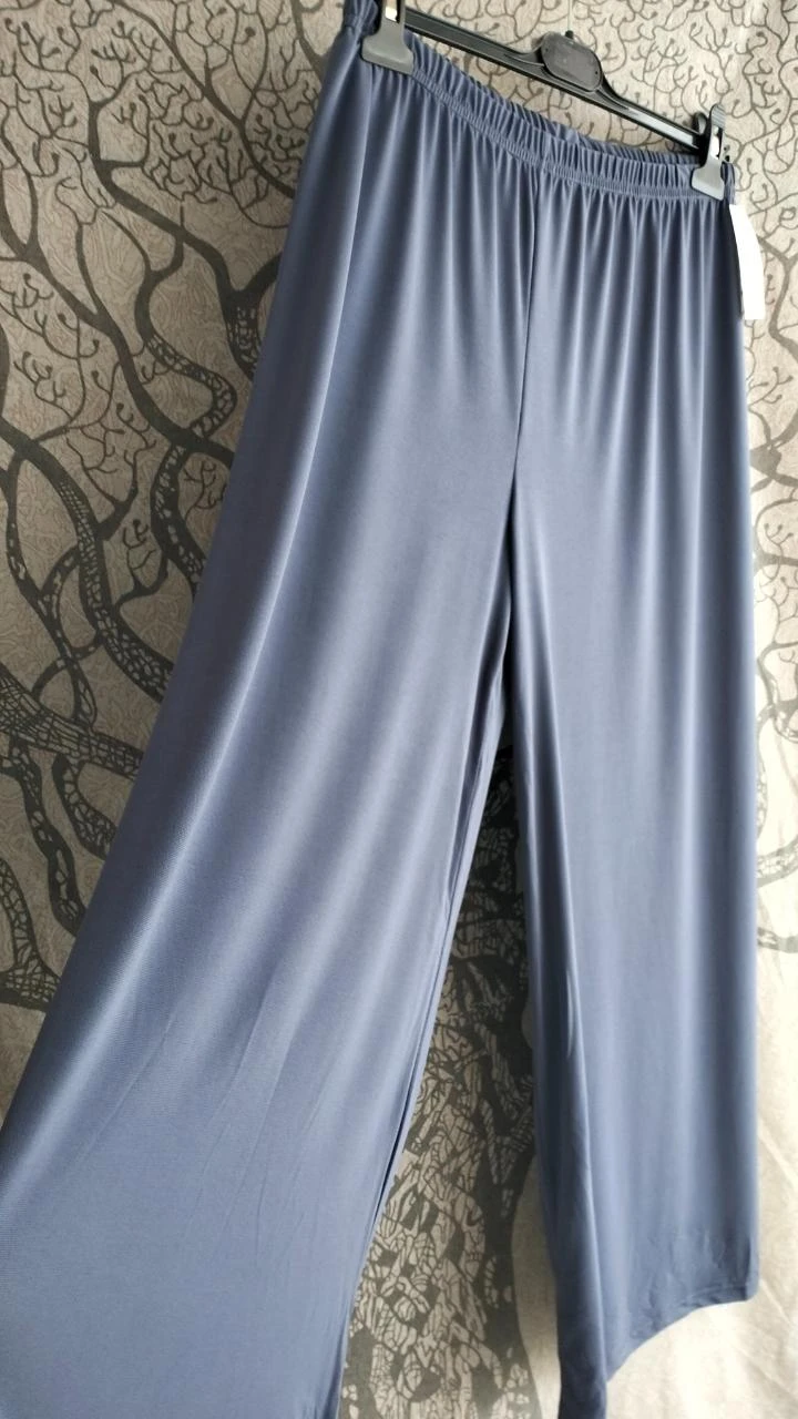 pantalon large bleu